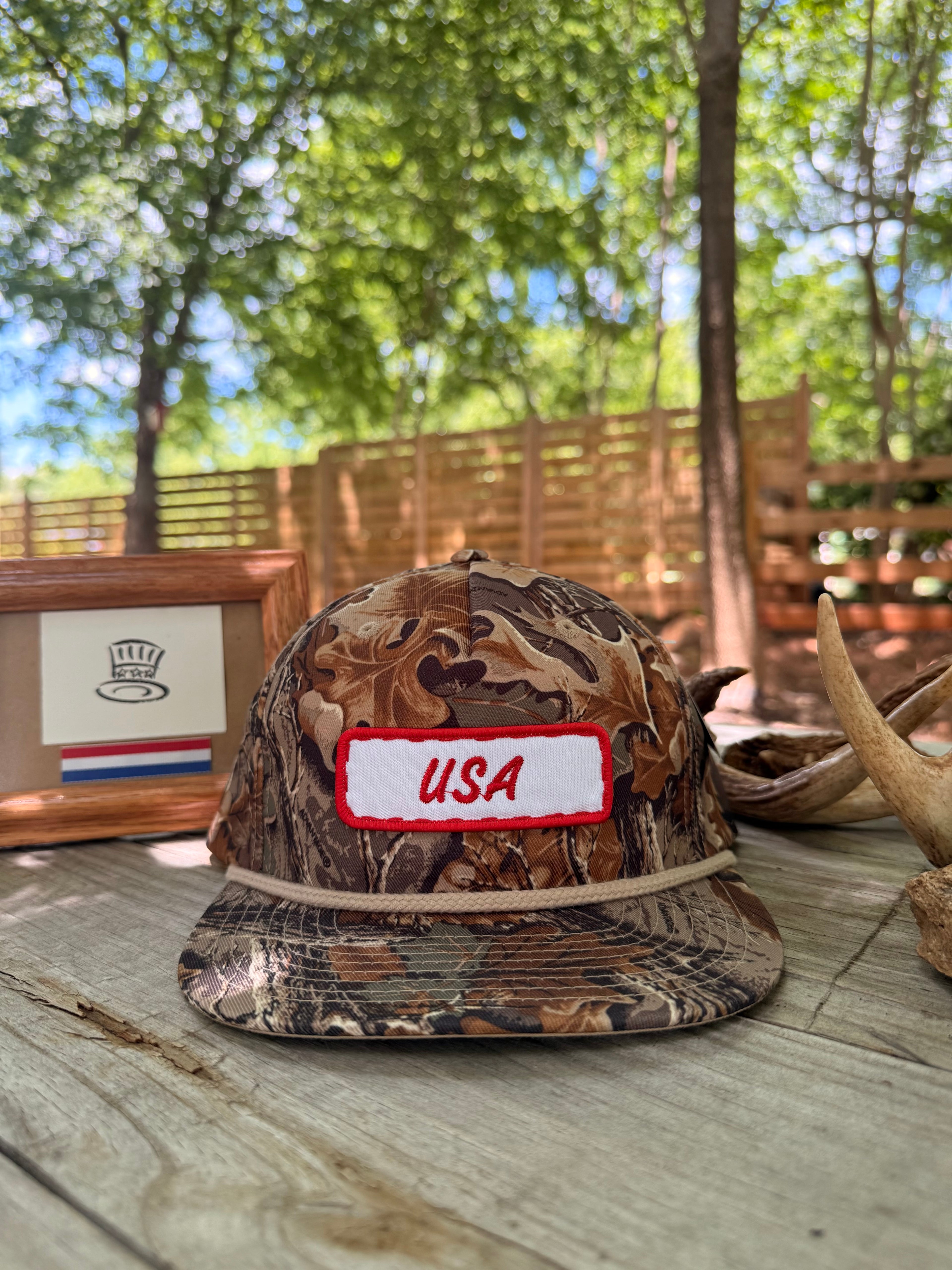 “USA” 90’s Camo – Richardson 256 Five-Panel Hat