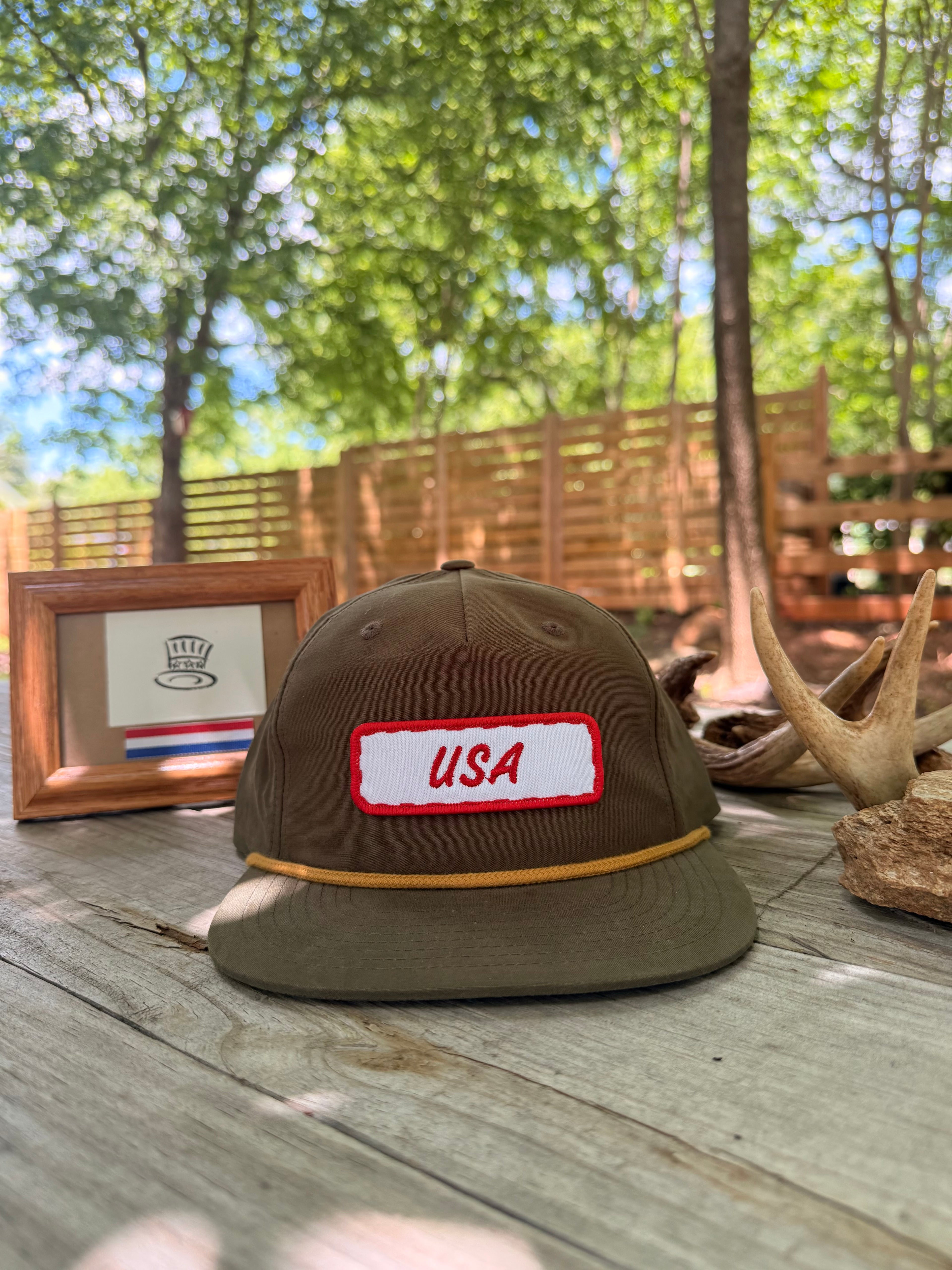 “USA” Hunter Green – Richardson 256 Five-Panel Hat