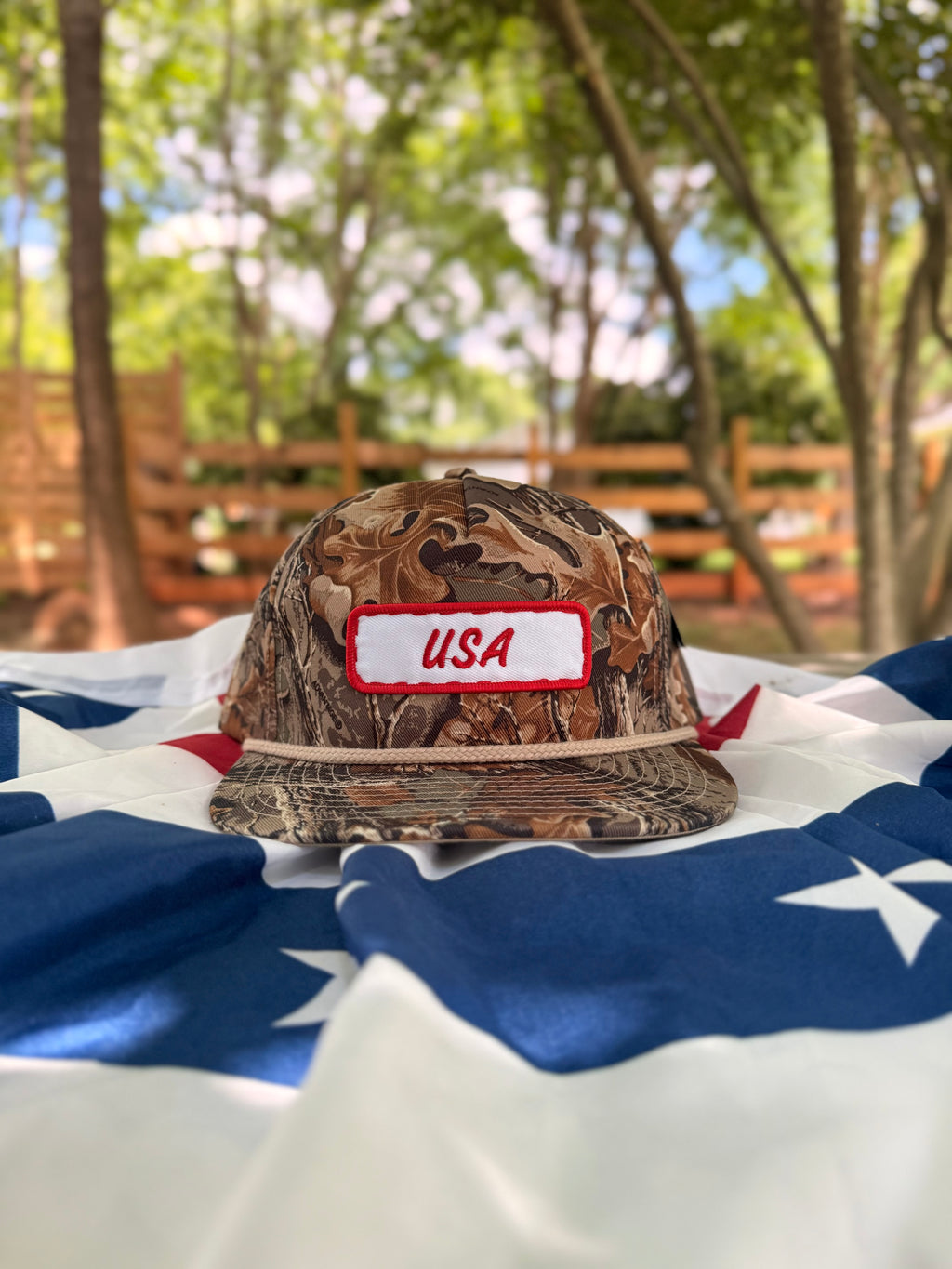 “USA” 90’s Camo – Richardson 256 Five-Panel Hat