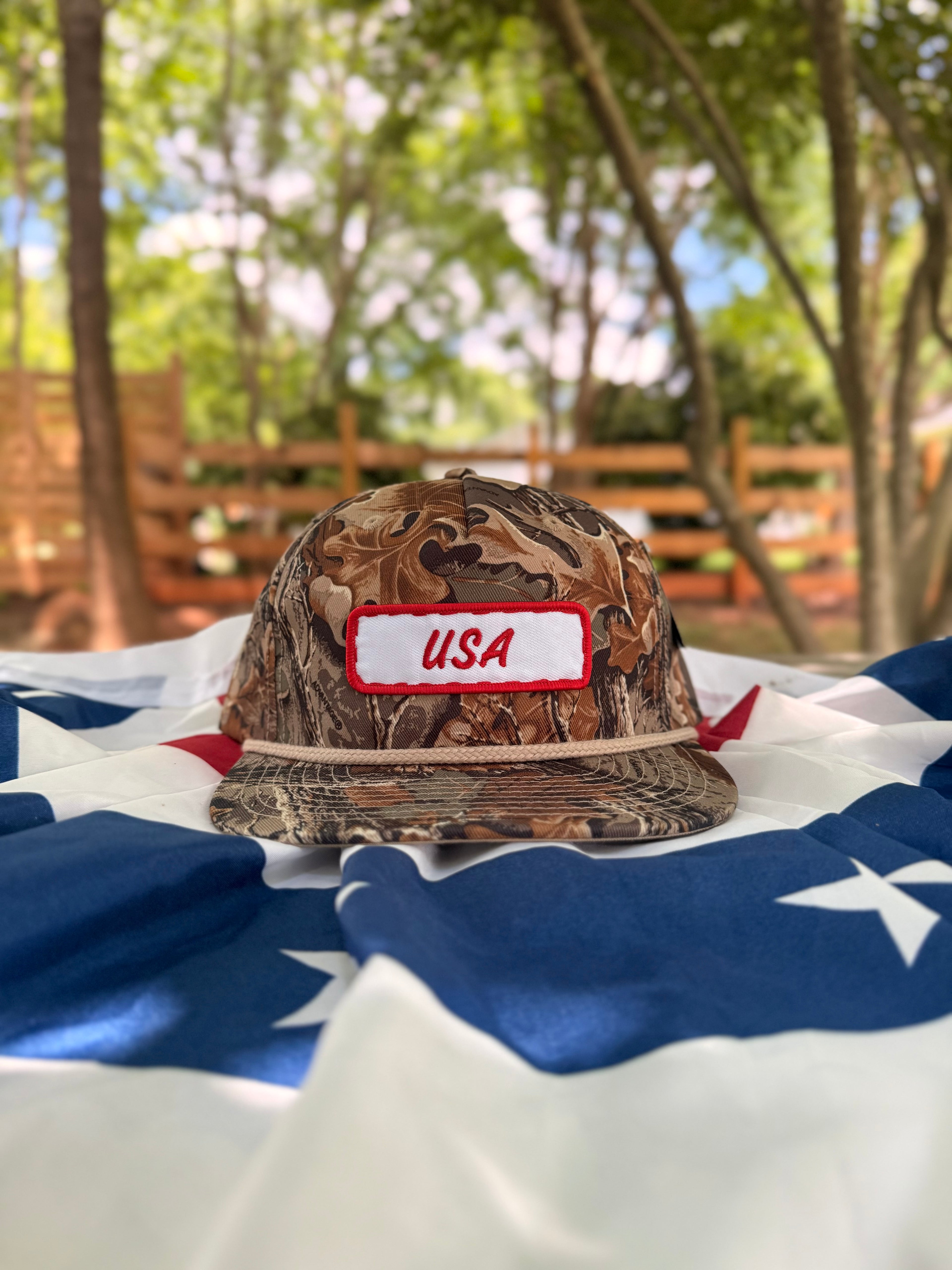 “USA” 90’s Camo – Richardson 256 Five-Panel Hat