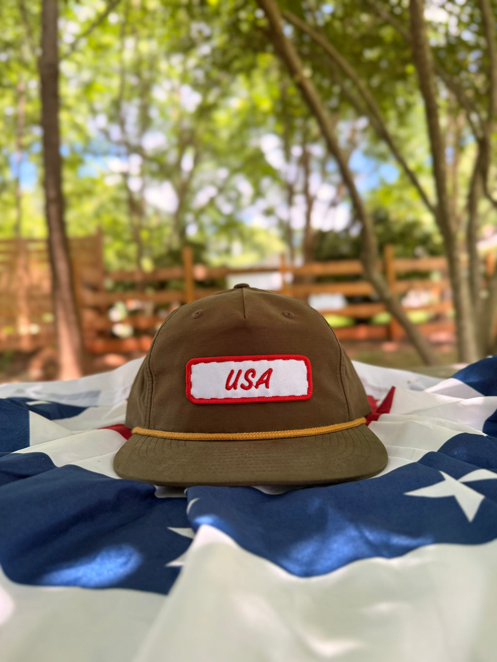 “USA” Hunter Green – Richardson 256 Five-Panel Hat