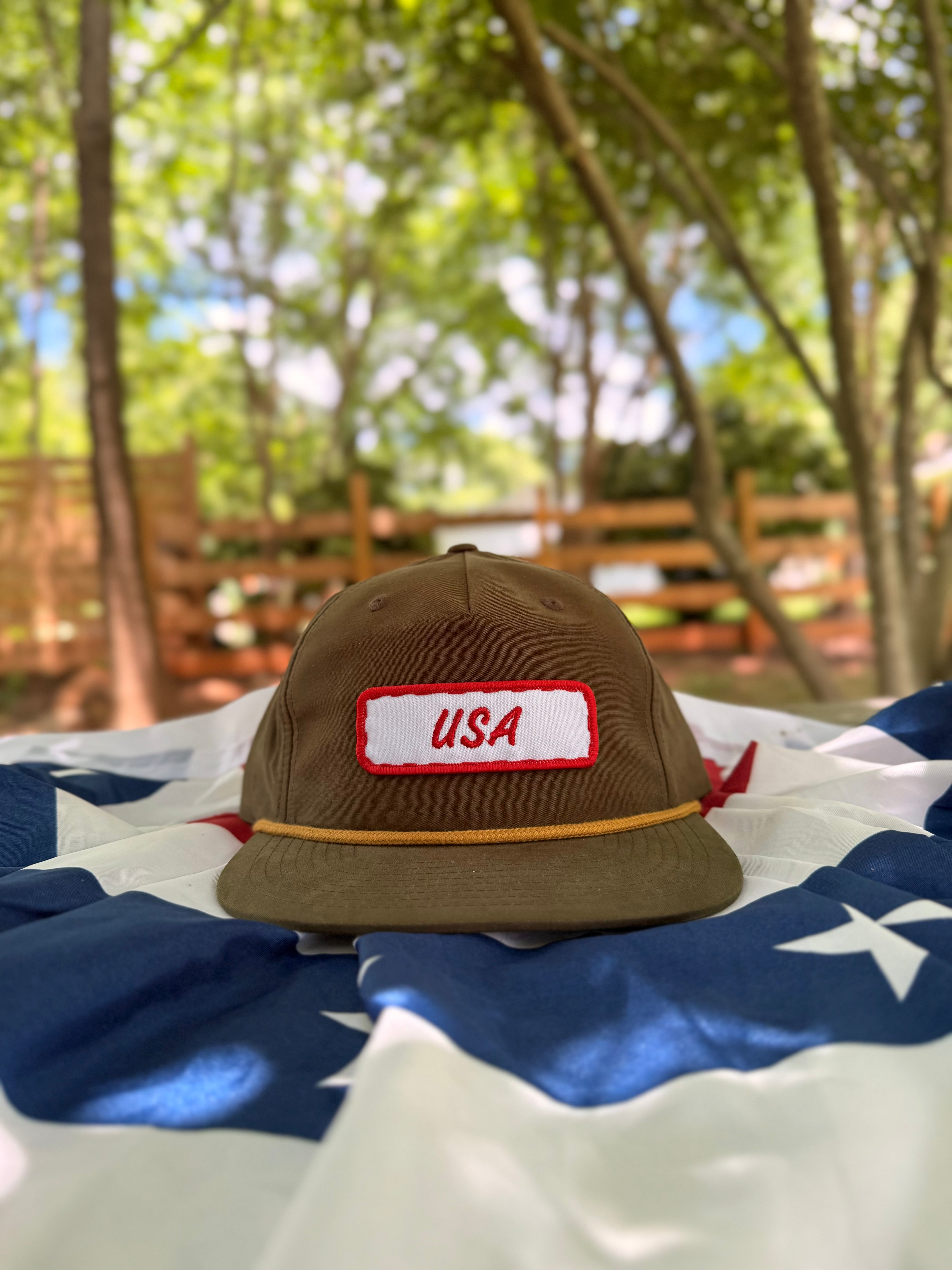 “USA” Hunter Green – Richardson 256 Five-Panel Hat