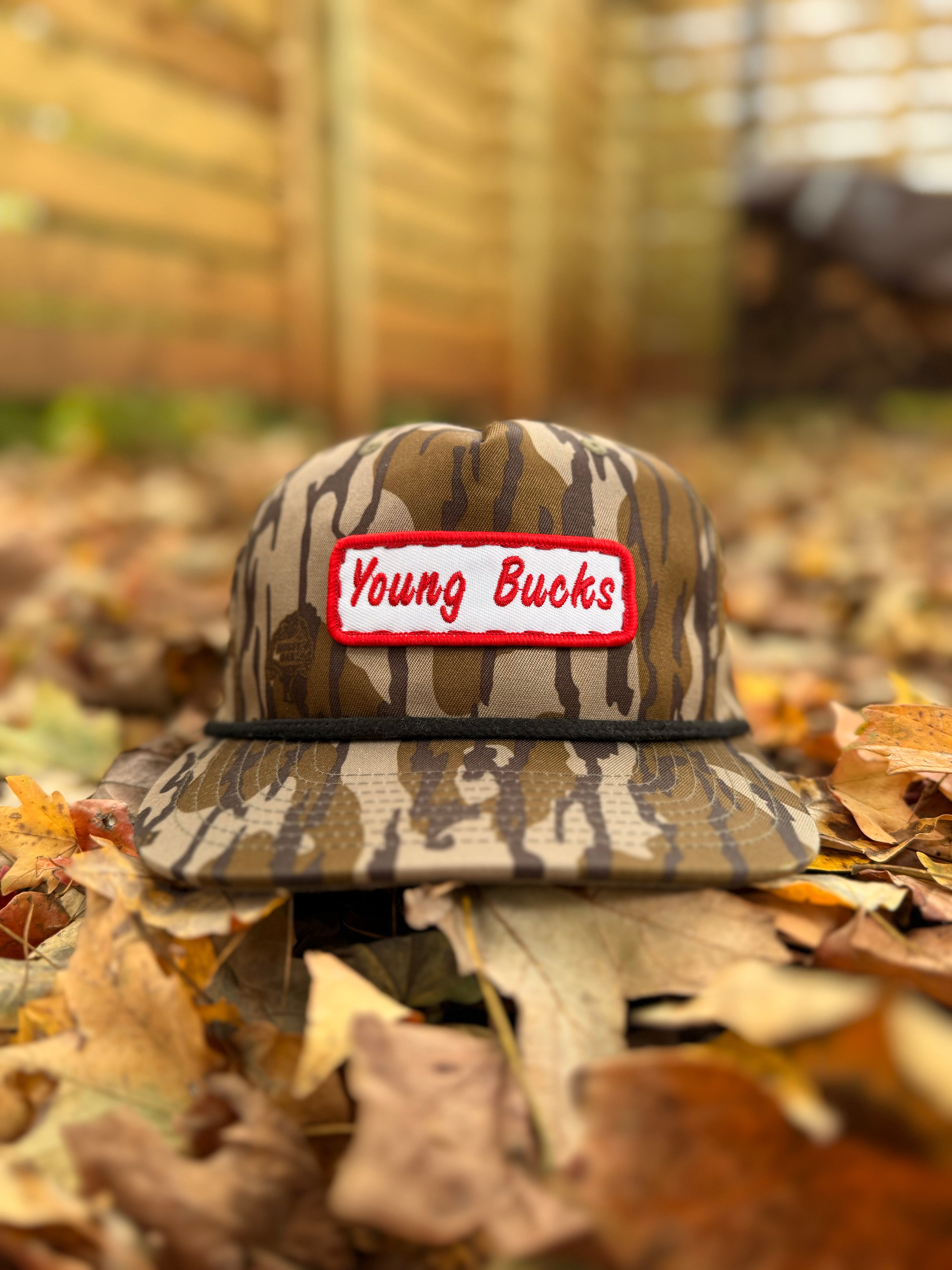 Classic Camo – Richardson 256 Five-Panel Hat (Hand-Sewn Young Bucks Patch)