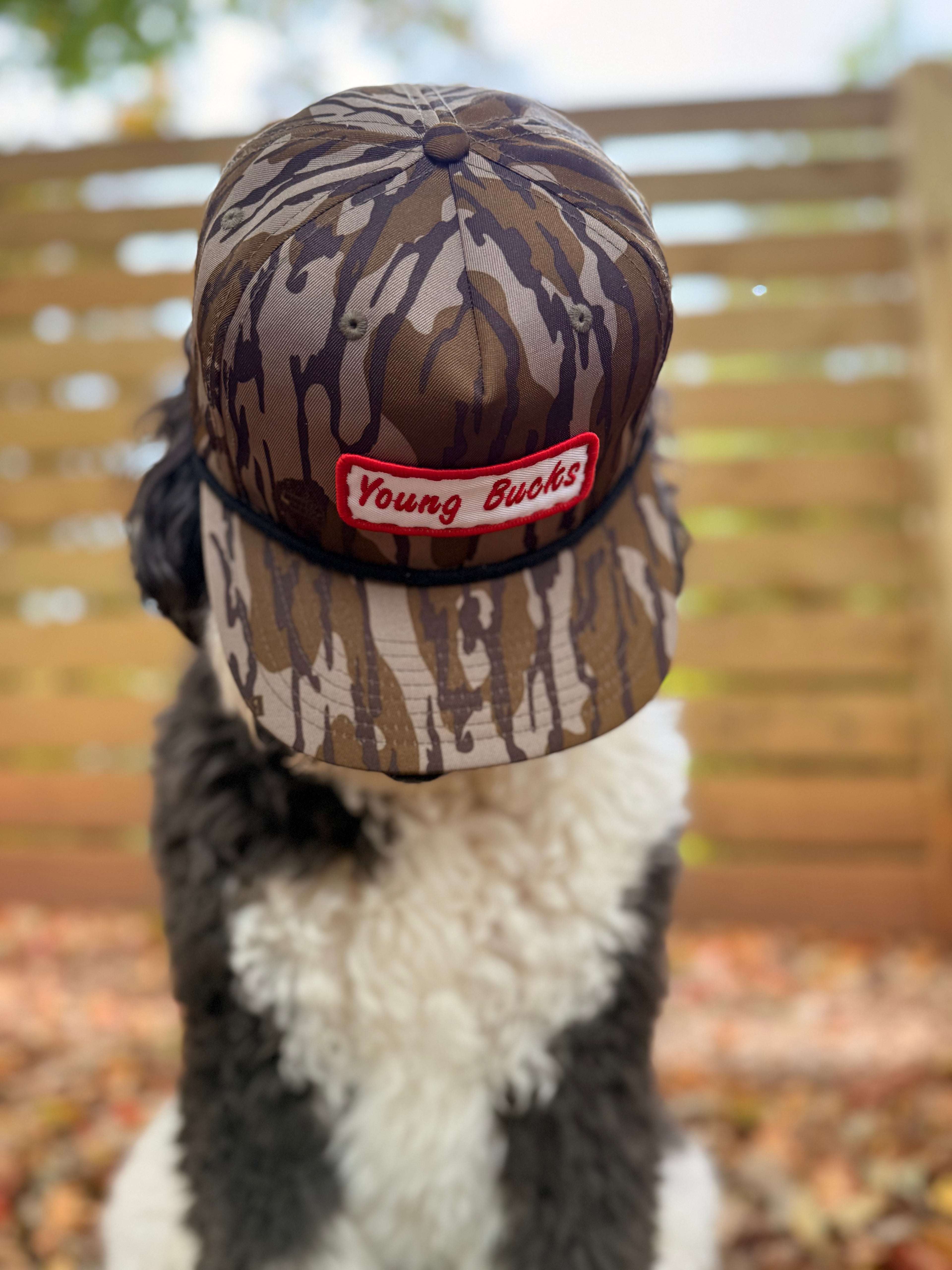 Classic Camo – Richardson 256 Five-Panel Hat (Hand-Sewn Young Bucks Patch)